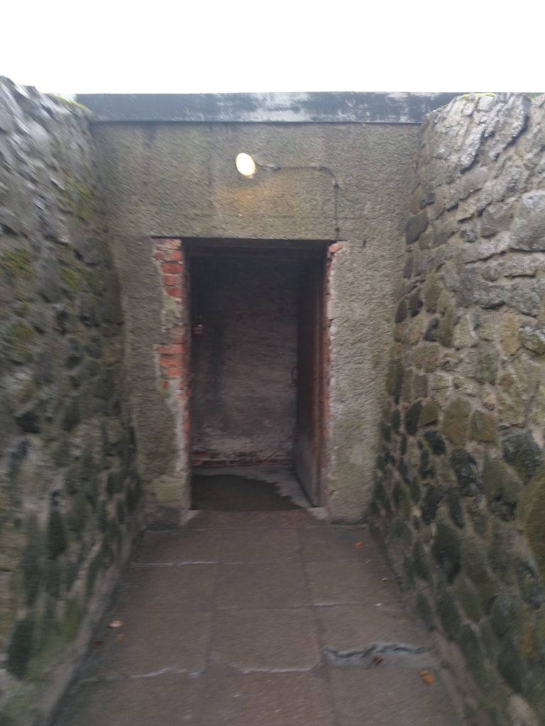 Deadly Entrance to gas chamber Auschwitz